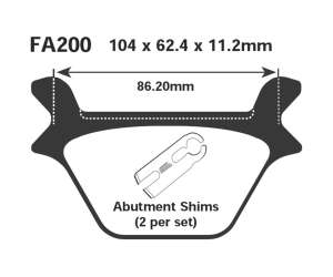 PASTIGLE FRENO EBC MESCOLA RACING MOTO CODICE R2120000