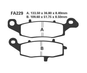 PASTIGLE FRENO EBC MESCOLA RACING MOTO CODICE R2122900