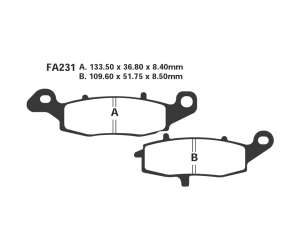 PASTIGLE FRENO EBC MESCOLA RACING MOTO CODICE R2123100