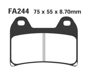 PASTIGLE FRENO EBC MESCOLA RACING MOTO CODICE R2124400