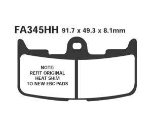 PASTIGLE FRENO EBC MESCOLA RACING MOTO CODICE R2134500