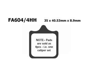 PASTIGLE FRENO EBC MESCOLA RACING MOTO CODICE R2460404