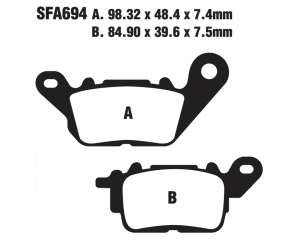 PASTIGLE FRENO EBC MESCOLA CARBON SCOOTER CODICE R2369400