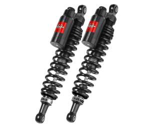 COPPIA posteriore - Interasse 321mm - Vaschetta unita - Regolazioni: precarico molla manuale   estensione   compressione - ALL BLACK PER HARLEY DAVIDSON VRSCDX V-ROD NIGHT ROD SPECIAL  1131 ANNO  2007 - 2007