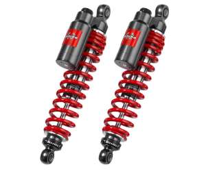 COPPIA posteriore - Vaschetta unita - Regolazioni: precarico molla manuale   estensione   compressione   molla Rossa PER KAWASAKI ZRX1100  1100 ANNO  1997 - 2000