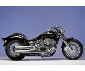 Scarico YAMAHA XVS1100 Drag Star 1999-2002 Sistema di scarico FALCON Double Groove sistema completo acciaio inossidabile lucidato colore argento
