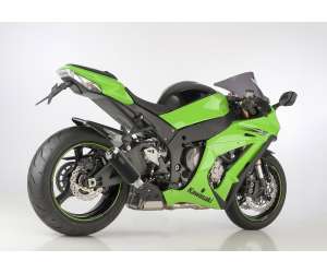 Scarico KAWASAKI ZX-10R SE anno  2018 terminale di scarico HURRIC Lap 1 Slip on in acciaio inossidabile rivestito/silenziatore acciaio inossidabile lucidato colore nero-opaco
