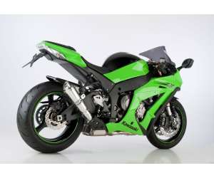 Scarico KAWASAKI ZX-10R SE anno  2018 terminale di scarico HURRIC SP Slip on in acciaio inossidabile lucidato colore argento