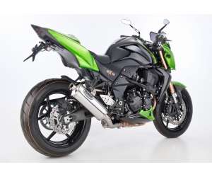 Scarico KAWASAKI Z750 anno  2007 - 2008 - 2009 - 2010   terminale di scarico HURRIC Rac 1 Slip on in Alluminio lucidato colore argento