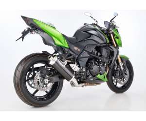 Scarico KAWASAKI Z750 anno  2007 - 2008 - 2009 - 2010   terminale di scarico HURRIC Rac 1 Slip on in carbonio colore carbonio