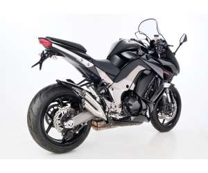 Scarico KAWASAKI Z1000 SX anno  2011 - 2012 - 2013 - 2014 - 2015 - 2016   terminale di scarico HURRIC Pro 2 Slip on in acciaio inossidabile lucidato colore argento