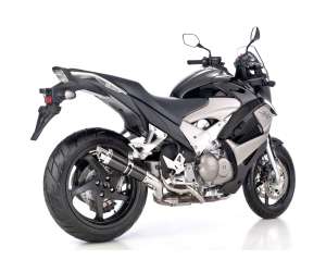 Scarico HONDA VFR800X Crossrunner anno  2011 - 2012 - 2013 - 2014   terminale di scarico HURRIC SP Slip on in carbonio colore carbonio