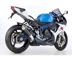Scarico SUZUKI GSX-R 600 2008 - 2009 - 2010  .  SHARK Factory Slip on terminale di scarico carbonio colore carbonio