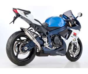 Scarico SUZUKI GSX-R 600 anno  2008 - 2009 - 2010   terminale di scarico HURRIC SP Slip on in acciaio inossidabile lucidato colore argento