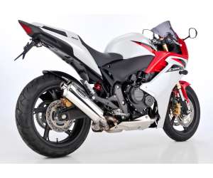 Scarico HONDA CB600 Hornet anno  2007 - 2008 - 2009 - 2010 - 2011 - 2012 - 2013   terminale di scarico HURRIC Rac 1 Slip on in Alluminio lucidato colore argento