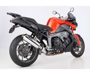 Scarico BMW K 1300 S anno  2009 - 2010 - 2011 - 2012 - 2013 - 2014 - 2015 - 2016   terminale di scarico HURRIC Rac 1 Slip on in Alluminio lucidato colore argento