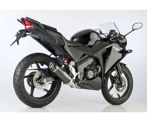 Scarico HONDA CBR125R 2011 - 2012 - 2013 - 2014 - 2015 - 2016  .  SHARK Street GP sistema completo terminale di scarico carbonio colore carbonio