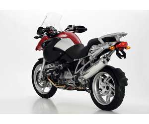 Scarico BMW R 1200 GS adventure anno  2006 - 2007 - 2008 - 2009   terminale di scarico HURRIC Rac 1 Slip on in Alluminio lucidato colore argento