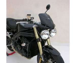 Cupolino parabrezza   (15cm and tête of fork à drill ) Ermax per SPEED TRIPLE 1050 2008 - 2009 - 2010   satin grigio 