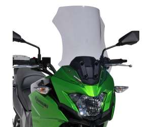 Parabrezza cupolino alto protezione maggiorata  (45 cm ) Ermax per VERSYS X 300 2017 - 2018 - 2019 - 2020  grigio 