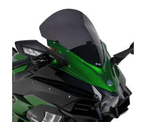 Parabrezza cupolino alto protezione maggiorata  (47cm ) Ermax per NINJA H2 SX SE 2018 - 2019 - 2020  trasparente 