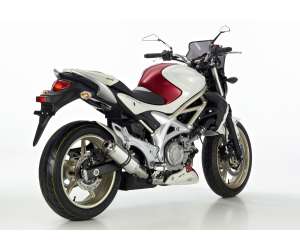 Scarico SUZUKI Gladius 650 anno  2009 - 2010 - 2011 - 2012 - 2013 - 2014 - 2015 - 2016   terminale di scarico HURRIC Supersport Slip on in Alluminio lucidato colore argento