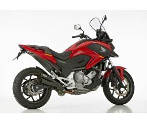 Scarico HONDA NC750X anno  2014 - 2015   terminale di scarico HURRIC Pro 2 Slip on in acciaio inossidabile rivestito colore nero-opaco