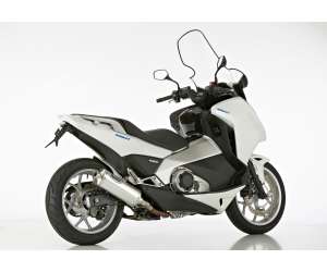 Scarico HONDA Integra 750 anno  2014 - 2015   terminale di scarico HURRIC Rac 1 Slip on in Alluminio lucidato colore argento