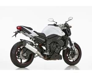 Scarico YAMAHA FZ1 2006 - 2007 - 2008 - 2009 - 2010 - 2011 - 2012 - 2013 - 2014 - 2015  .  SHARK DSX-5 Slip on terminale di scarico Alluminio lucidato/silenziatore acciaio inossidabile nero opaco rivestito colore argento