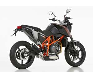 Scarico KTM 690 Duke R anno  2016 - 2017   terminale di scarico HURRIC Lap 1 Slip on in acciaio inossidabile rivestito/silenziatore acciaio inossidabile lucidato colore nero-opaco