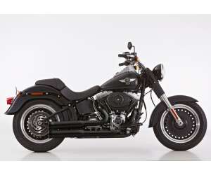 Scarico HARLEY DAVIDSON SOFTAIL Slim 2017 Sistema di scarico FALCON Double Groove sistema completo acciaio inossidabile rivestito colore nero-opaco