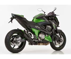 Scarico KAWASAKI Z800 anno  2013 - 2014 - 2015 - 2016   terminale di scarico HURRIC Pro 2 Slip on in acciaio inossidabile rivestito colore nero-opaco