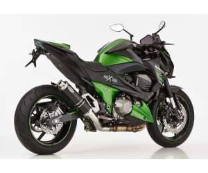 Scarico KAWASAKI Z800 anno  2013 - 2014 - 2015 - 2016   terminale di scarico HURRIC Supersport Slip on in Alluminio anodizzato colore nero