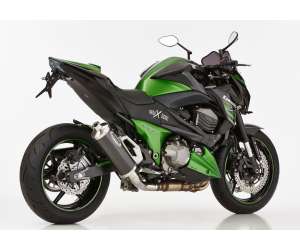 Scarico KAWASAKI Z800 anno  2013 - 2014 - 2015 - 2016   terminale di scarico HURRIC Rac 1 Slip on in carbonio colore carbonio