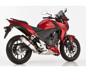 Scarico HONDA CB500X anno  2013 - 2014 - 2015 - 2016   terminale di scarico HURRIC Supersport Slip on in Alluminio lucidato colore argento