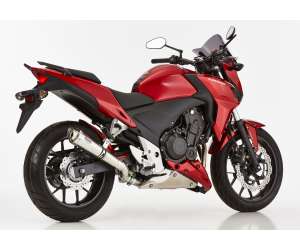 Scarico HONDA CB500X anno  2013 - 2014 - 2015 - 2016   terminale di scarico HURRIC SP Slip on in acciaio inossidabile lucidato colore argento