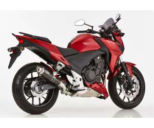 Scarico HONDA CB500X anno  2013 - 2014 - 2015 - 2016   terminale di scarico HURRIC SP Slip on in carbonio colore carbonio