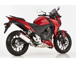 Scarico HONDA CB500X 2017 - 2018  .  SHARK DSX-5 Slip on terminale di scarico Alluminio lucidato/silenziatore acciaio inossidabile nero opaco rivestito colore argento