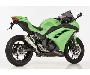 Scarico KAWASAKI Ninja 300 anno  2013 - 2014 - 2015 - 2016   terminale di scarico HURRIC SP Slip on in acciaio inossidabile lucidato colore argento