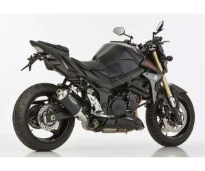 Scarico SUZUKI GSR 750 anno  2011 - 2012 - 2013 - 2014 - 2015 - 2016   terminale di scarico HURRIC Rac 1 Slip on in Alluminio anodizzato colore nero
