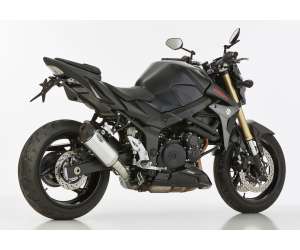 Scarico SUZUKI GSR 750 2011 - 2012 - 2013 - 2014 - 2015 - 2016  .  SHARK DSX-5 Slip on terminale di scarico Alluminio lucidato/silenziatore acciaio inossidabile nero opaco rivestito colore argento