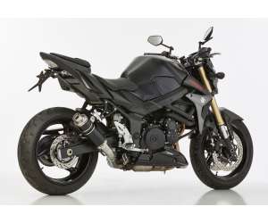 Scarico SUZUKI GSR 750 anno  2011 - 2012 - 2013 - 2014 - 2015 - 2016   terminale di scarico HURRIC Supersport Slip on in Alluminio anodizzato colore nero