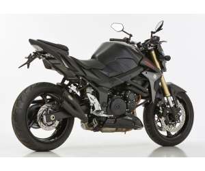 Scarico SUZUKI GSR 750 anno  2011 - 2012 - 2013 - 2014 - 2015 - 2016   terminale di scarico HURRIC Pro 2 Slip on in acciaio inossidabile rivestito colore nero-opaco