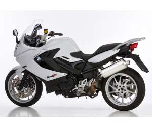 Scarico BMW F 800 GT anno  2013 - 2014 - 2015 - 2016   terminale di scarico HURRIC Rac 1 Slip on in Alluminio lucidato colore argento