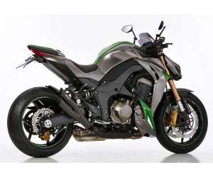 Scarico KAWASAKI Z1000 SX anno  2011 - 2012 - 2013 - 2014 - 2015 - 2016   terminale di scarico HURRIC Pro 2 Slip on in acciaio inossidabile rivestito colore nero-opaco