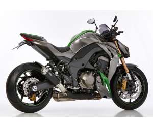 Scarico KAWASAKI Z1000 2014 - 2015 - 2016  .  SHARK Factory Slip on terminale di scarico Alluminio anodizzato colore nero
