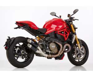 Scarico DUCATI Monster 1200 2014 - 2015 - 2016  .  SHARK Track Slip on terminale di scarico Alluminio anodizzato colore nero