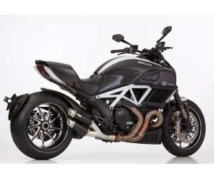 Scarico DUCATI Diavel 2011 - 2012 - 2013 - 2014 - 2015 - 2016  .  SHARK Track Slip on terminale di scarico Alluminio anodizzato colore nero