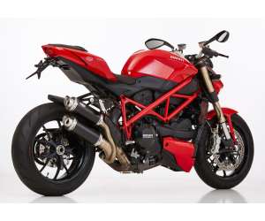 Scarico DUCATI Streetfighter 1100 2009 - 2010 - 2011 - 2012  .  SHARK Track Slip on terminale di scarico Alluminio anodizzato colore nero