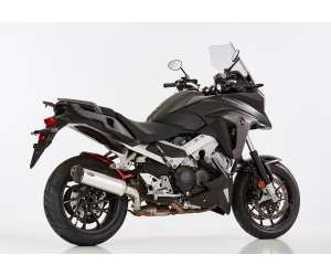 Scarico HONDA VFR800X Crossrunner 2015 - 2016  .  SHARK DSX-5 Slip on terminale di scarico Alluminio lucidato/silenziatore acciaio inossidabile nero opaco rivestito colore argento